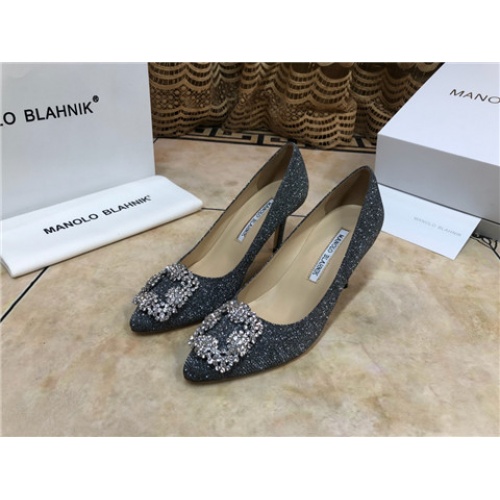Cheap Manolo Blahnik High-Heeled Shoes For Women #463755 Replica Wholesale [$75.00 USD] [ITEM#463755] on Replica Manolo Blahnik High-Heeled Shoes