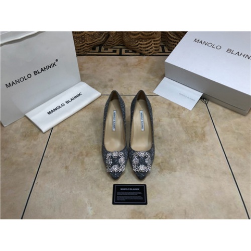 Cheap Manolo Blahnik High-Heeled Shoes For Women #463755 Replica Wholesale [$75.00 USD] [ITEM#463755] on Replica Manolo Blahnik High-Heeled Shoes