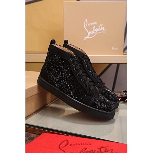 Cheap Christian Louboutin CL High Tops Shoes For Men #464154 Replica Wholesale [$80.00 USD] [ITEM#464154] on Replica Christian Louboutin High Top Shoes