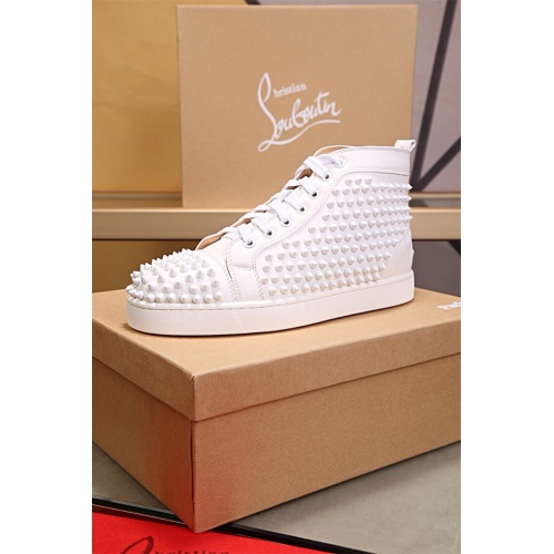 Cheap Christian Louboutin CL High Tops Shoes For Men #464162 Replica Wholesale [$80.00 USD] [ITEM#464162] on Replica Christian Louboutin High Top Shoes