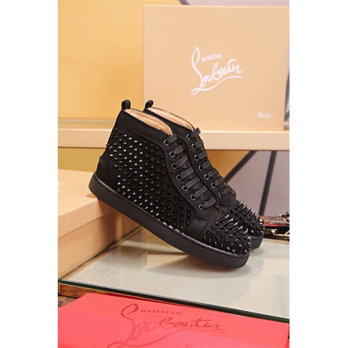 Cheap Christian Louboutin CL High Tops Shoes For Men #464164 Replica Wholesale [$80.00 USD] [ITEM#464164] on Replica Christian Louboutin High Top Shoes