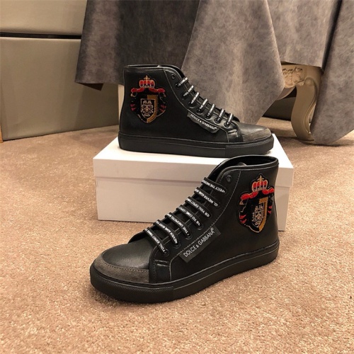 Cheap Dolce&amp;Gabbana D&amp;G High Tops Shoes For Men #464216 Replica Wholesale [$80.00 USD] [ITEM#464216] on Replica Dolce &amp; Gabbana D&amp;G High Top Shoes