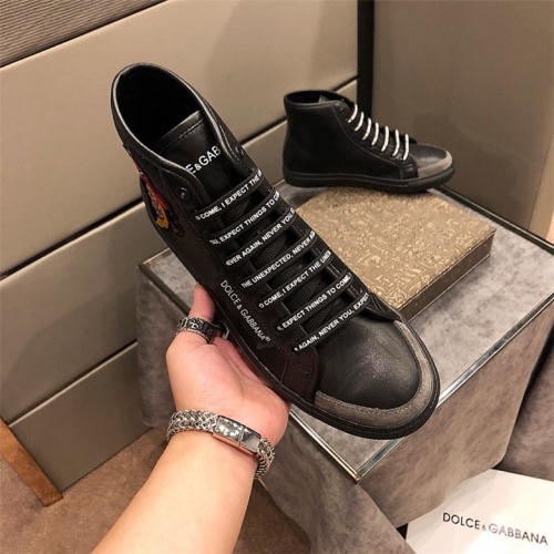 Cheap Dolce&amp;Gabbana D&amp;G High Tops Shoes For Men #464216 Replica Wholesale [$80.00 USD] [ITEM#464216] on Replica Dolce &amp; Gabbana D&amp;G High Top Shoes