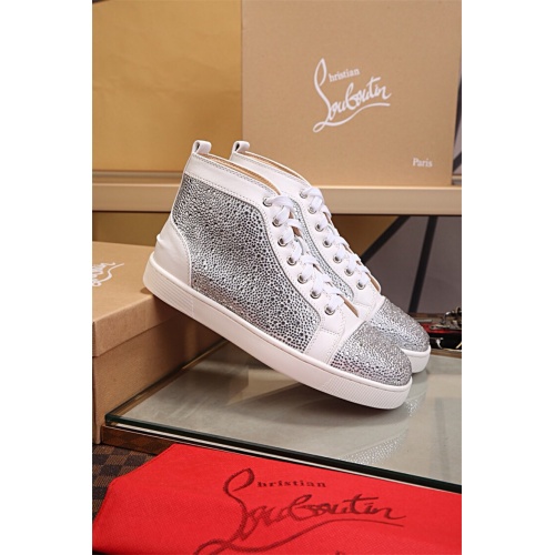 Cheap Christian Louboutin CL High Tops Shoes For Men #464234 Replica Wholesale [$129.00 USD] [ITEM#464234] on Replica Christian Louboutin High Top Shoes