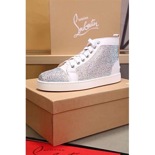 Cheap Christian Louboutin CL High Tops Shoes For Women #464243 Replica Wholesale [$80.00 USD] [ITEM#464243] on Replica Christian Louboutin High Top Shoes