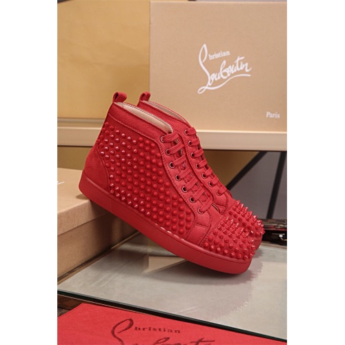 Cheap Christian Louboutin CL High Tops Shoes For Women #464251 Replica Wholesale [$80.00 USD] [ITEM#464251] on Replica Christian Louboutin High Top Shoes