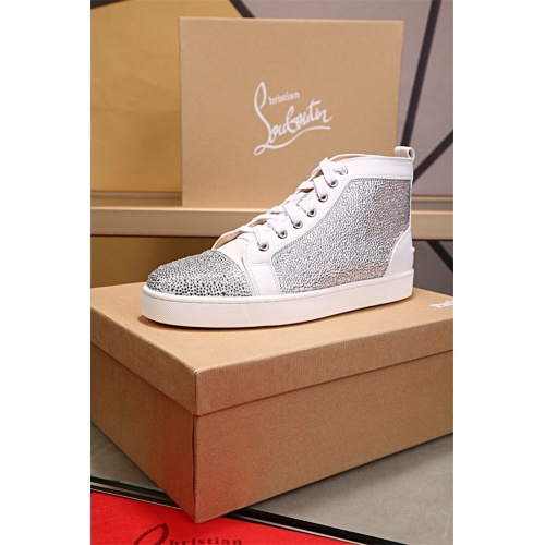 Cheap Christian Louboutin CL High Tops Shoes For Women #464254 Replica Wholesale [$129.00 USD] [ITEM#464254] on Replica Christian Louboutin High Top Shoes
