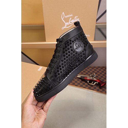 Cheap Christian Louboutin CL High Tops Shoes For Women #464259 Replica Wholesale [$129.00 USD] [ITEM#464259] on Replica Christian Louboutin High Top Shoes