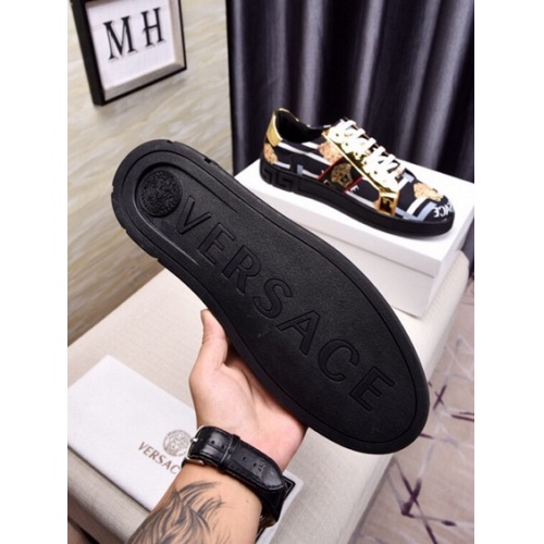 Cheap Versace Casual Shoes For Men #466813 Replica Wholesale [$85.00 USD] [ITEM#466813] on Replica Versace Flat Shoes