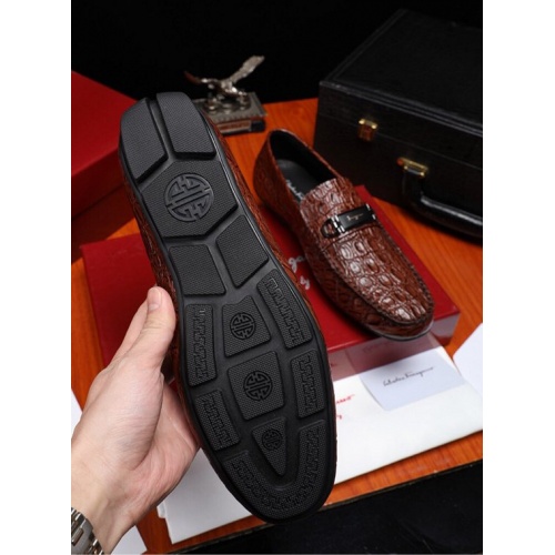 Cheap Salvatore Ferragamo Leather Shoes For Men #466826 Replica Wholesale [$98.00 USD] [ITEM#466826] on Replica Salvatore Ferragamo Leather Shoes