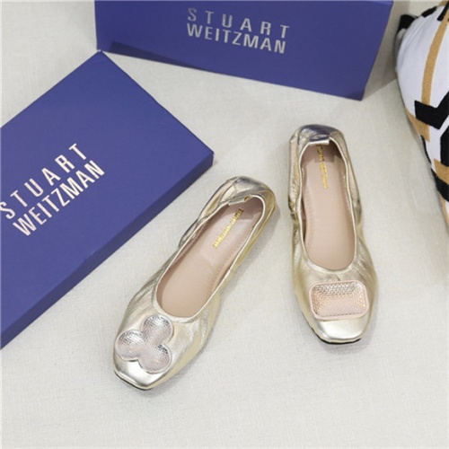 Cheap Stuart Weitzman Flat Shoes For Women #466963 Replica Wholesale [$62.00 USD] [ITEM#466963] on Replica Stuart Weitzman Fashion Shoes