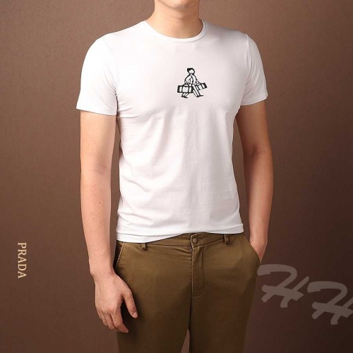 Cheap Prada T-Shirts Short Sleeved For Men #467220 Replica Wholesale [$32.00 USD] [ITEM#467220] on Replica Prada T-Shirts