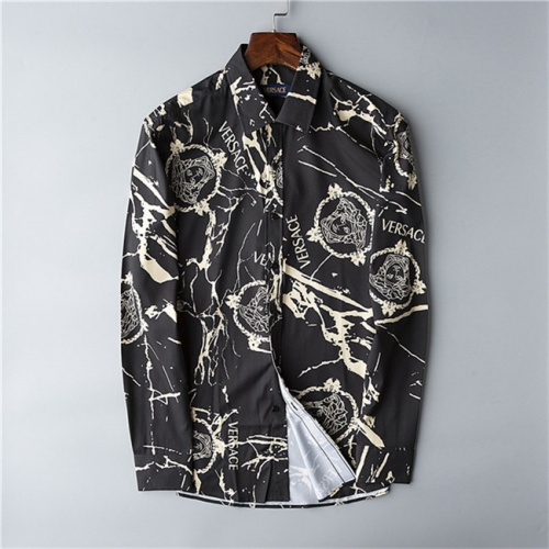 Cheap Versace Shirts Long Sleeved For Men #469986 Replica Wholesale [$39.00 USD] [ITEM#469986] on Replica Versace Shirts