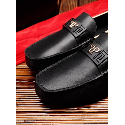 Cheap Philipp Plein PP Leather Shoes For Men #471156 Replica Wholesale [$75.00 USD] [ITEM#471156] on Replica Philipp Plein PP Leather Shoes