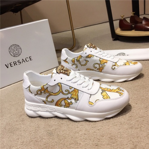 Cheap Versace Casual Shoes For Men #473663 Replica Wholesale [$80.00 USD] [ITEM#473663] on Replica Versace Flat Shoes