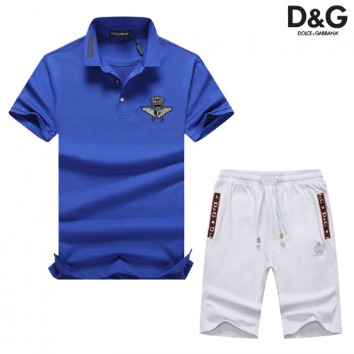 Cheap Dolce &amp; Gabbana D&amp;G Tracksuits Short Sleeved For Men #476644 Replica Wholesale [$54.00 USD] [ITEM#476644] on Replica Dolce &amp; Gabbana D&amp;G Tracksuits