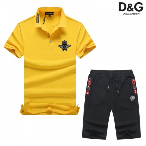 Cheap Dolce &amp; Gabbana D&amp;G Tracksuits Short Sleeved For Men #476647 Replica Wholesale [$54.00 USD] [ITEM#476647] on Replica Dolce &amp; Gabbana D&amp;G Tracksuits