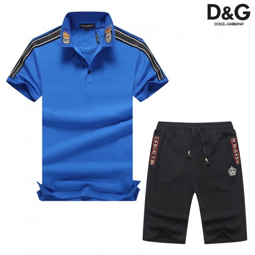 Cheap Dolce &amp; Gabbana D&amp;G Tracksuits Short Sleeved For Men #476649 Replica Wholesale [$54.00 USD] [ITEM#476649] on Replica Dolce &amp; Gabbana D&amp;G Tracksuits