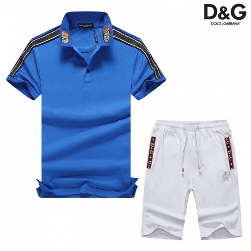 Cheap Dolce &amp; Gabbana D&amp;G Tracksuits Short Sleeved For Men #476650 Replica Wholesale [$54.00 USD] [ITEM#476650] on Replica Dolce &amp; Gabbana D&amp;G Tracksuits