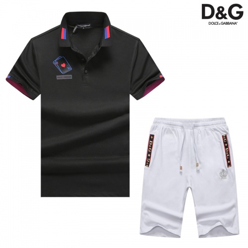 Cheap Dolce &amp; Gabbana D&amp;G Tracksuits Short Sleeved For Men #476684 Replica Wholesale [$54.00 USD] [ITEM#476684] on Replica Dolce &amp; Gabbana D&amp;G Tracksuits