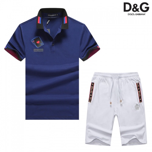 Cheap Dolce &amp; Gabbana D&amp;G Tracksuits Short Sleeved For Men #476688 Replica Wholesale [$54.00 USD] [ITEM#476688] on Replica Dolce &amp; Gabbana D&amp;G Tracksuits