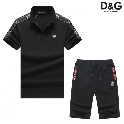 Cheap Dolce &amp; Gabbana D&amp;G Tracksuits Short Sleeved For Men #476696 Replica Wholesale [$54.00 USD] [ITEM#476696] on Replica Dolce &amp; Gabbana D&amp;G Tracksuits
