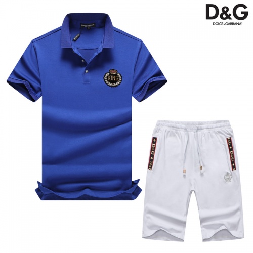 Cheap Dolce &amp; Gabbana D&amp;G Tracksuits Short Sleeved For Men #476718 Replica Wholesale [$54.00 USD] [ITEM#476718] on Replica Dolce &amp; Gabbana D&amp;G Tracksuits