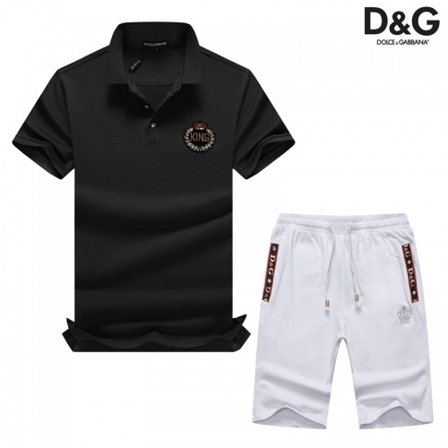Cheap Dolce &amp; Gabbana D&amp;G Tracksuits Short Sleeved For Men #476720 Replica Wholesale [$54.00 USD] [ITEM#476720] on Replica Dolce &amp; Gabbana D&amp;G Tracksuits