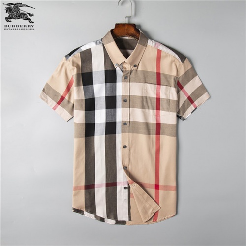 Cheap Burberry Shirts Short Sleeved For Men #477331 Replica Wholesale [$34.00 USD] [ITEM#477331] on Replica Burberry Shirts