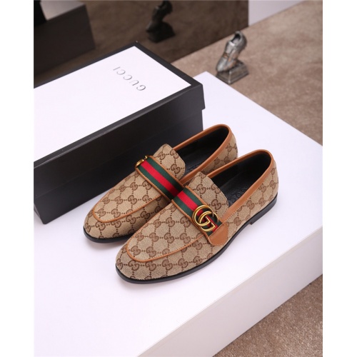 Cheap Gucci Leather Shoes For Men #477651 Replica Wholesale [$82.00 USD] [ITEM#477651] on Replica Gucci Oxfords Shoes