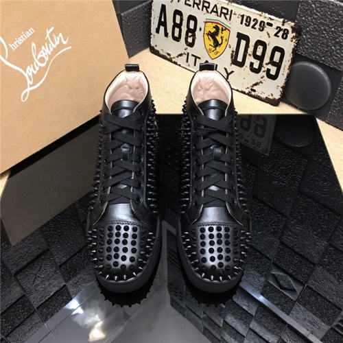 Cheap Christian Louboutin CL High Tops Shoes For Men #477765 Replica Wholesale [$85.00 USD] [ITEM#477765] on Replica Christian Louboutin High Top Shoes
