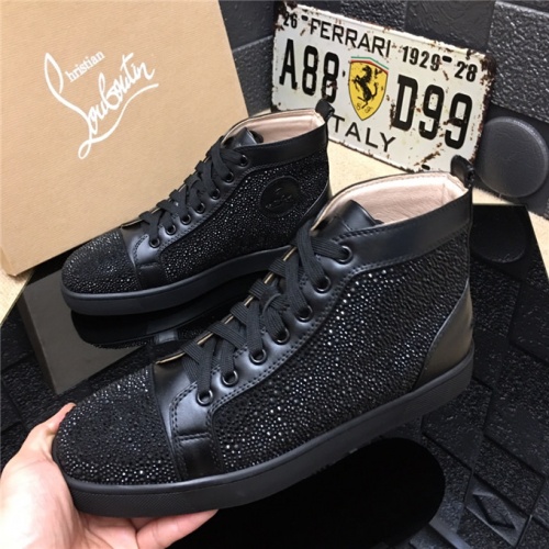Cheap Christian Louboutin CL High Tops Shoes For Men #477778 Replica Wholesale [$82.00 USD] [ITEM#477778] on Replica Christian Louboutin High Top Shoes