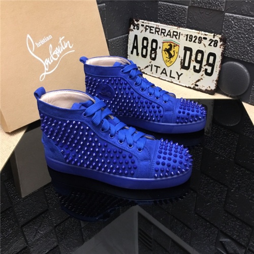 Cheap Christian Louboutin CL High Tops Shoes For Men #477780 Replica Wholesale [$85.00 USD] [ITEM#477780] on Replica Christian Louboutin High Top Shoes
