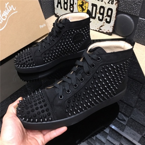 Cheap Christian Louboutin CL High Tops Shoes For Men #477781 Replica Wholesale [$85.00 USD] [ITEM#477781] on Replica Christian Louboutin High Top Shoes