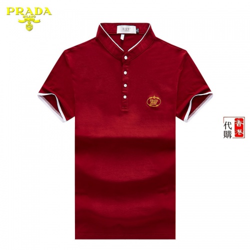 Cheap Prada T-Shirts Short Sleeved For Men #478883 Replica Wholesale [$36.20 USD] [ITEM#478883] on Replica Prada T-Shirts