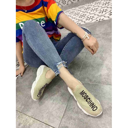 Cheap Moschino Casual Shoes For Women #480576 Replica Wholesale [$68.00 USD] [ITEM#480576] on Replica Moschino Shoes