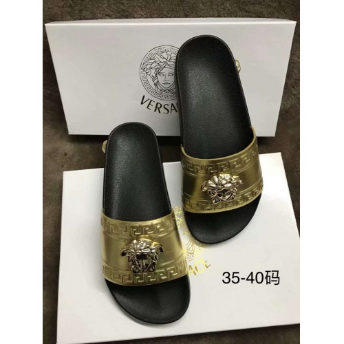 Cheap Versace Fashion Slippers For Women #480858 Replica Wholesale [$60.00 USD] [ITEM#480858] on Replica Versace Slippers