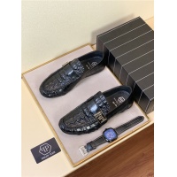 Cheap Philipp Plein PP Leather Shoes For Men #477344 Replica Wholesale [$80.00 USD] [ITEM#477344] on Replica Philipp Plein PP Leather Shoes