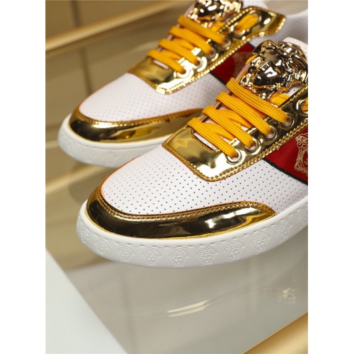 Cheap Versace Casual Shoes For Men #481975 Replica Wholesale [$78.00 USD] [ITEM#481975] on Replica Versace Flat Shoes