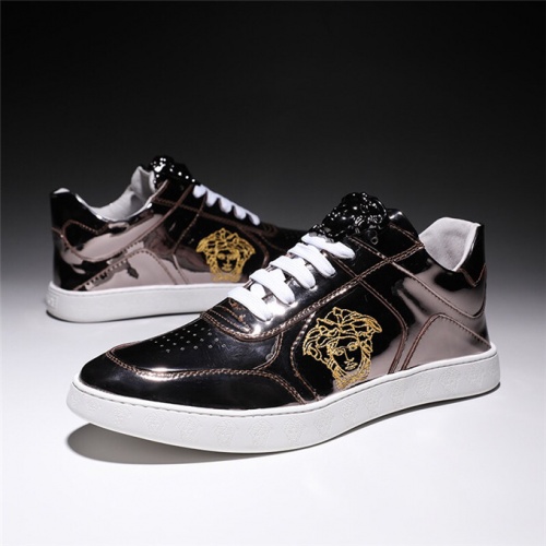 Cheap Versace Casual Shoes For Men #482103 Replica Wholesale [$69.00 USD] [ITEM#482103] on Replica Versace Flat Shoes