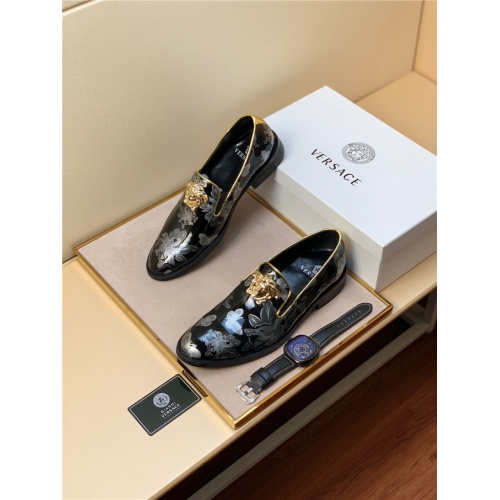 Cheap Versace Leather Shoes For Men #482221 Replica Wholesale [$78.00 USD] [ITEM#482221] on Replica Versace Leather Shoes