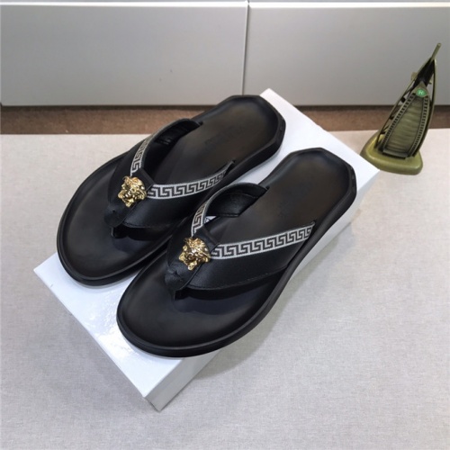 Cheap Versace Fashion Slippers For Men #482259 Replica Wholesale [$48.00 USD] [ITEM#482259] on Replica Versace Slippers