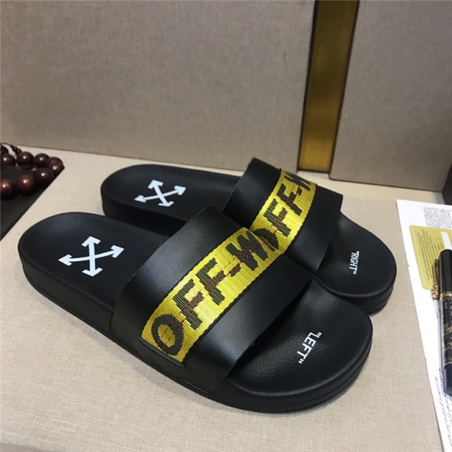 Cheap OFF-White Fashion Slippers For Men #482715 Replica Wholesale [$44.00 USD] [ITEM#482715] on Replica OFF-White Shoes