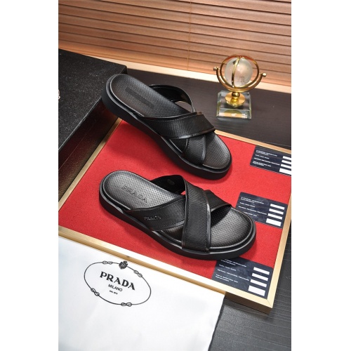 Cheap Prada Fashion Slippers For Men #483443 Replica Wholesale [$56.00 USD] [ITEM#483443] on Replica Prada Slippers