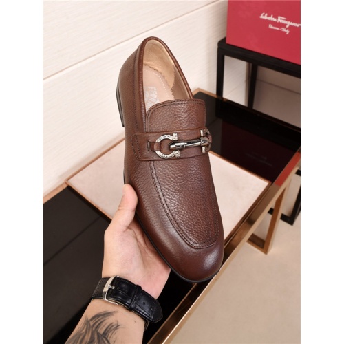 Cheap Salvatore Ferragamo SF Leather Shoes For Men #484275 Replica Wholesale [$85.00 USD] [ITEM#484275] on Replica Salvatore Ferragamo Leather Shoes