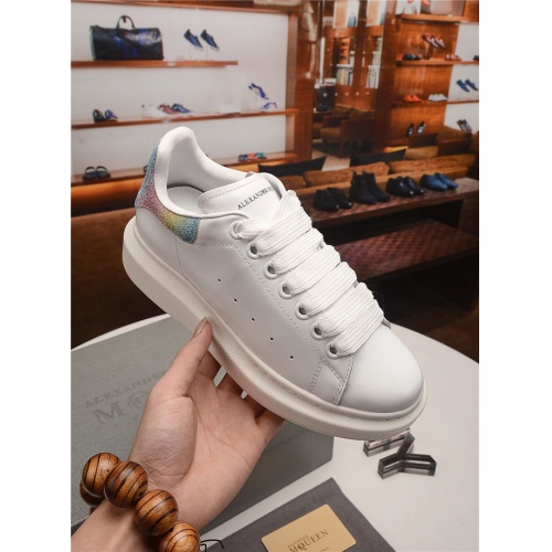 Cheap Alexander McQueen Leather Shoes For Women #485008 Replica Wholesale [$80.00 USD] [ITEM#485008] on Replica Alexander McQueen Casual Shoes