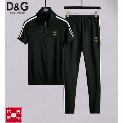 Cheap Dolce &amp; Gabbana D&amp;G Tracksuits Short Sleeved For Men #487776 Replica Wholesale [$62.00 USD] [ITEM#487776] on Replica Dolce &amp; Gabbana D&amp;G Tracksuits