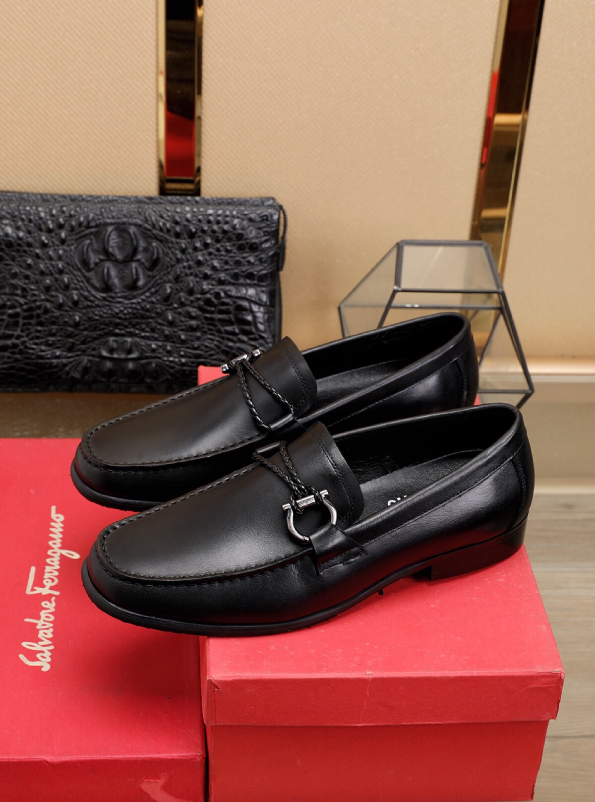 Cheap Salvatore Ferragamo SF Leather Shoes For Men #481330 Replica ...