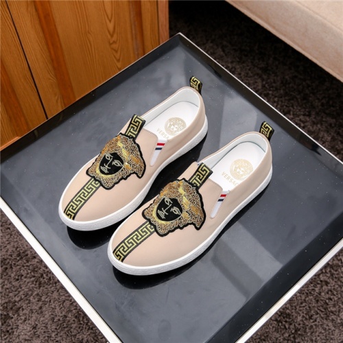 Cheap Versace Casual Shoes For Men #487920 Replica Wholesale [$69.00 USD] [ITEM#487920] on Replica Versace Flat Shoes