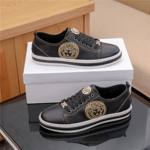 Cheap Versace Casual Shoes For Men #487925 Replica Wholesale [$75.00 USD] [ITEM#487925] on Replica Versace Flat Shoes